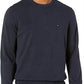 Suéter Tommy Hilfiger Signature Solid Masculino Gola Redonda Azul Marinho Tamanho XXL