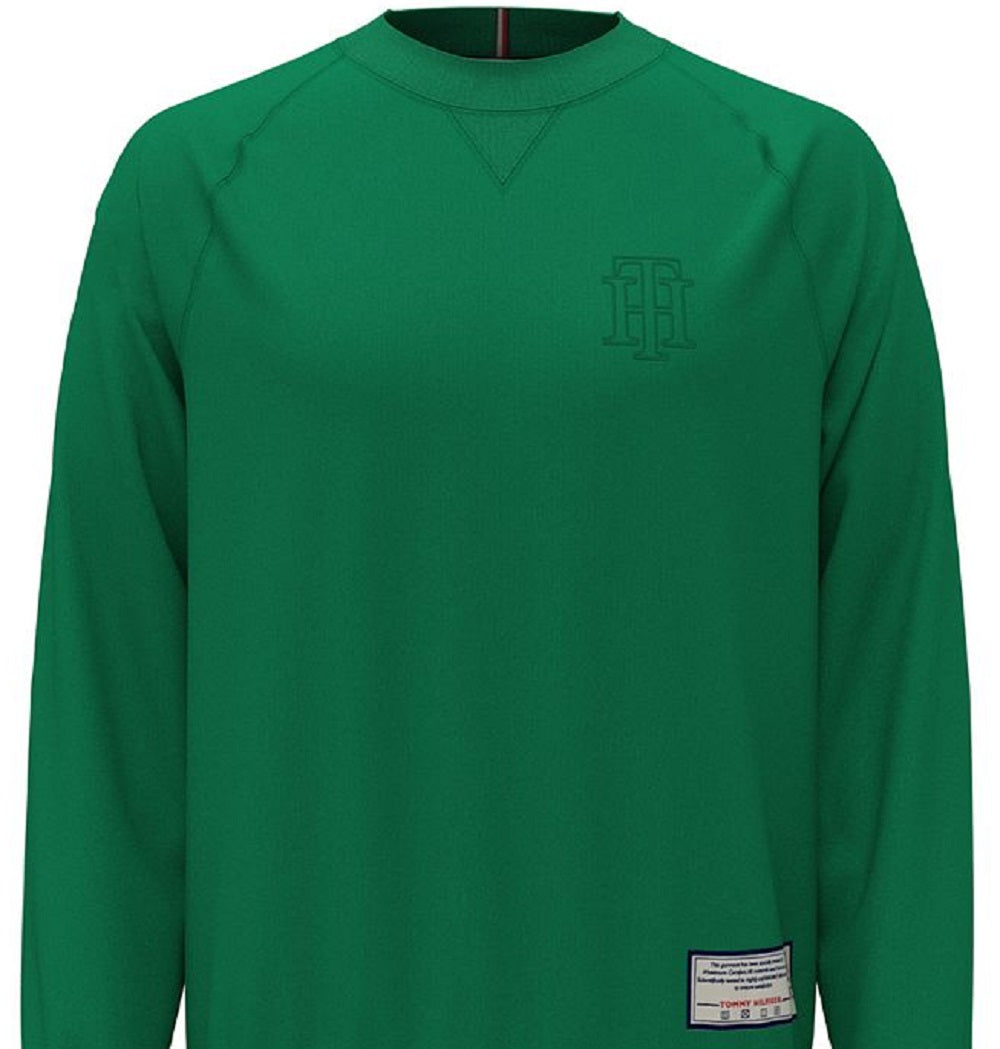 Camiseta masculina Tommy Hilfiger Paul Heritage manga comprida verde tamanho GG
