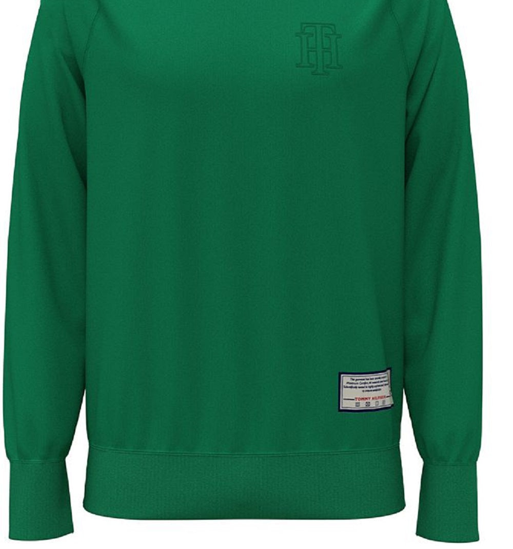 Camiseta masculina Tommy Hilfiger Paul Heritage manga comprida verde tamanho GG