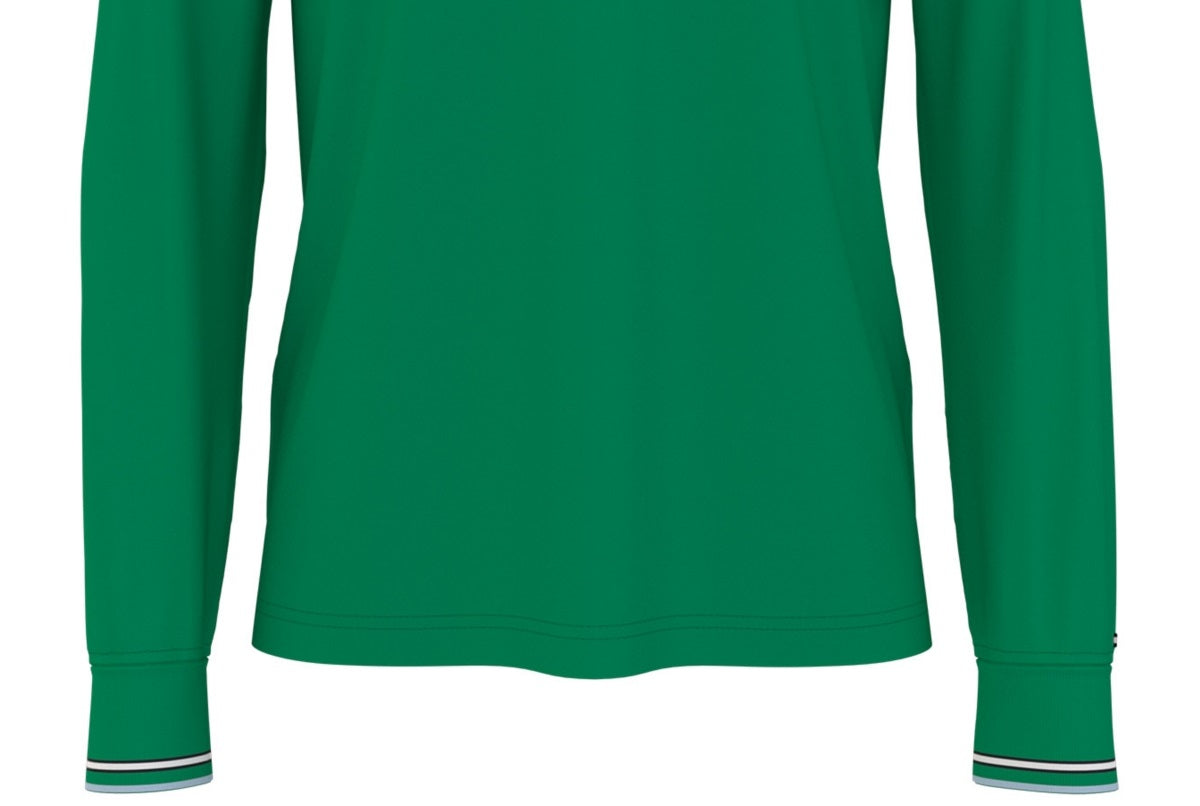 Polo Tommy Hilfiger Essential Logo Manga Longa Masculino Verde Tamanho X-G