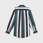 Camisa masculina Tommy Hilfiger Adaptive Classic Fit Bold Stripe manga comprida preta tamanho X-G