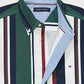 Camisa masculina Tommy Hilfiger Adaptive Classic Fit Bold Stripe manga comprida preta tamanho X-G