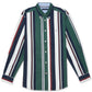 Camisa masculina Tommy Hilfiger Adaptive Classic Fit Bold Stripe manga comprida preta tamanho X-G