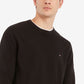 Suéter masculino Tommy Hilfiger Signature Solid com gola redonda, preto, tamanho 3XL