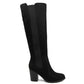 Botas de salto Willetta casuais femininas Sugar, pretas, tamanho 8 M