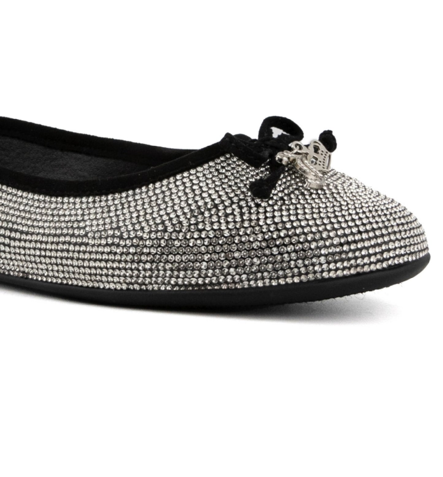 Juicy Couture Sapatilhas Femininas Farrah Embelezadas Pretas Tamanho 9,5M
