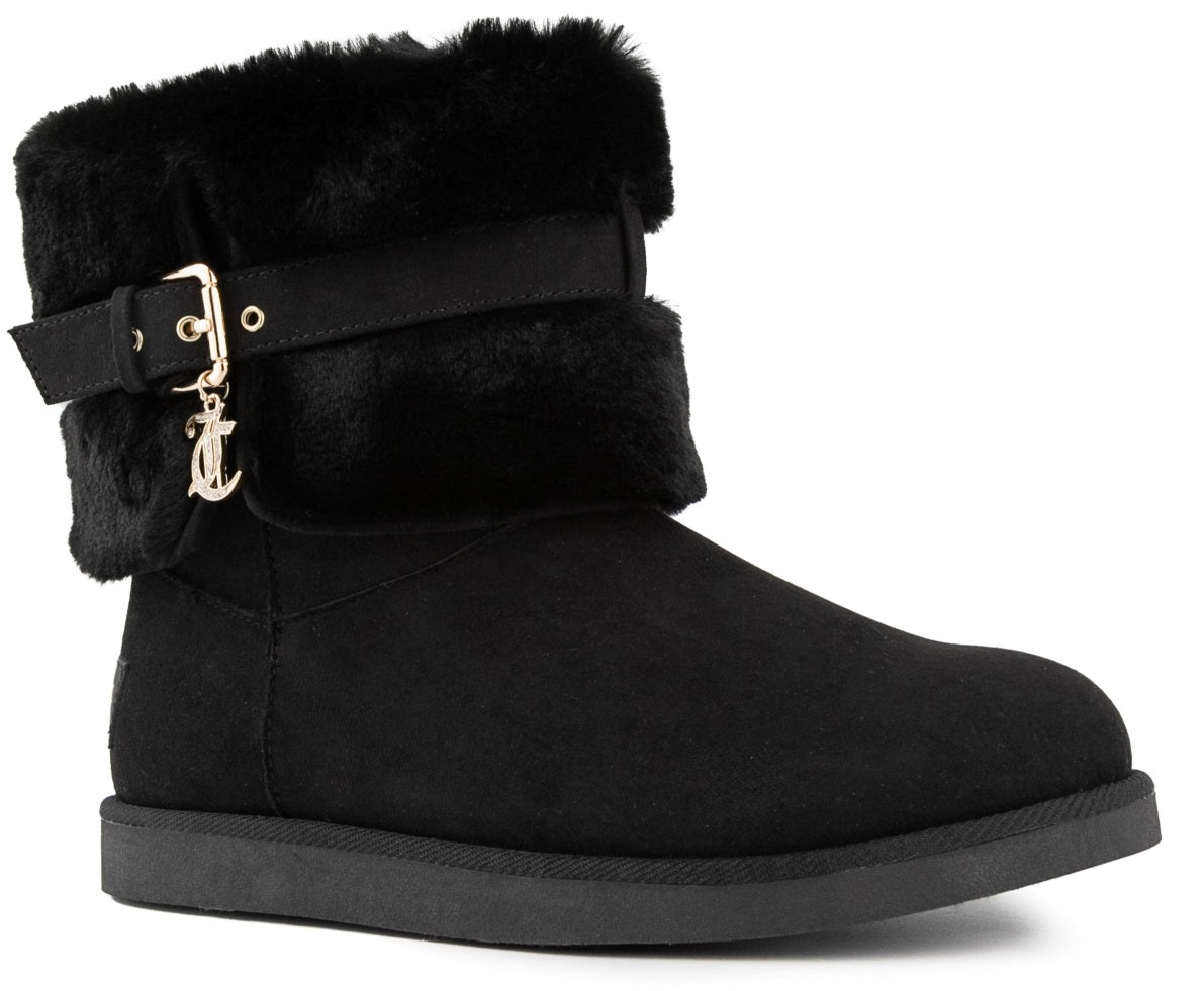 Botas de inverno femininas Juicy Couture Koala, pretas, tamanho 9 M