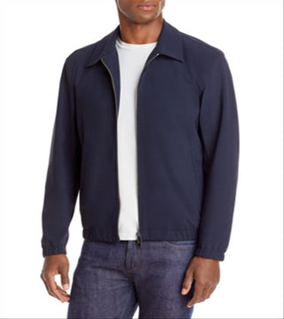 Jaqueta masculina Theory Brody Precision Ponte com zíper frontal, azul, tamanho pequeno