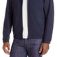 Jaqueta masculina Theory Brody Precision Ponte com zíper frontal, azul, tamanho pequeno