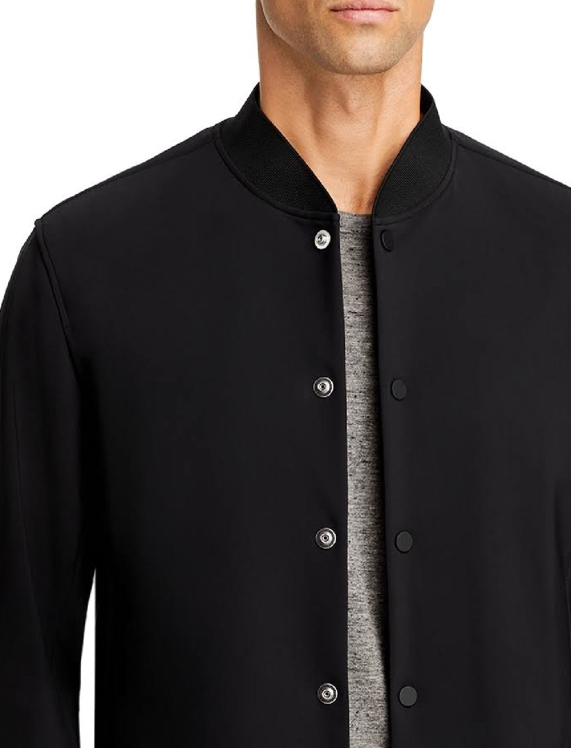 Jaqueta bomber slim fit Murphy Precision Masculina Theory, preta, tamanho grande