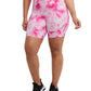 Bermuda de ciclismo Champion feminina autêntica com tie-dye rosa tamanho 4X