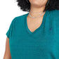 Camiseta Champion Powerblend Feminina Verde Tamanho 3X