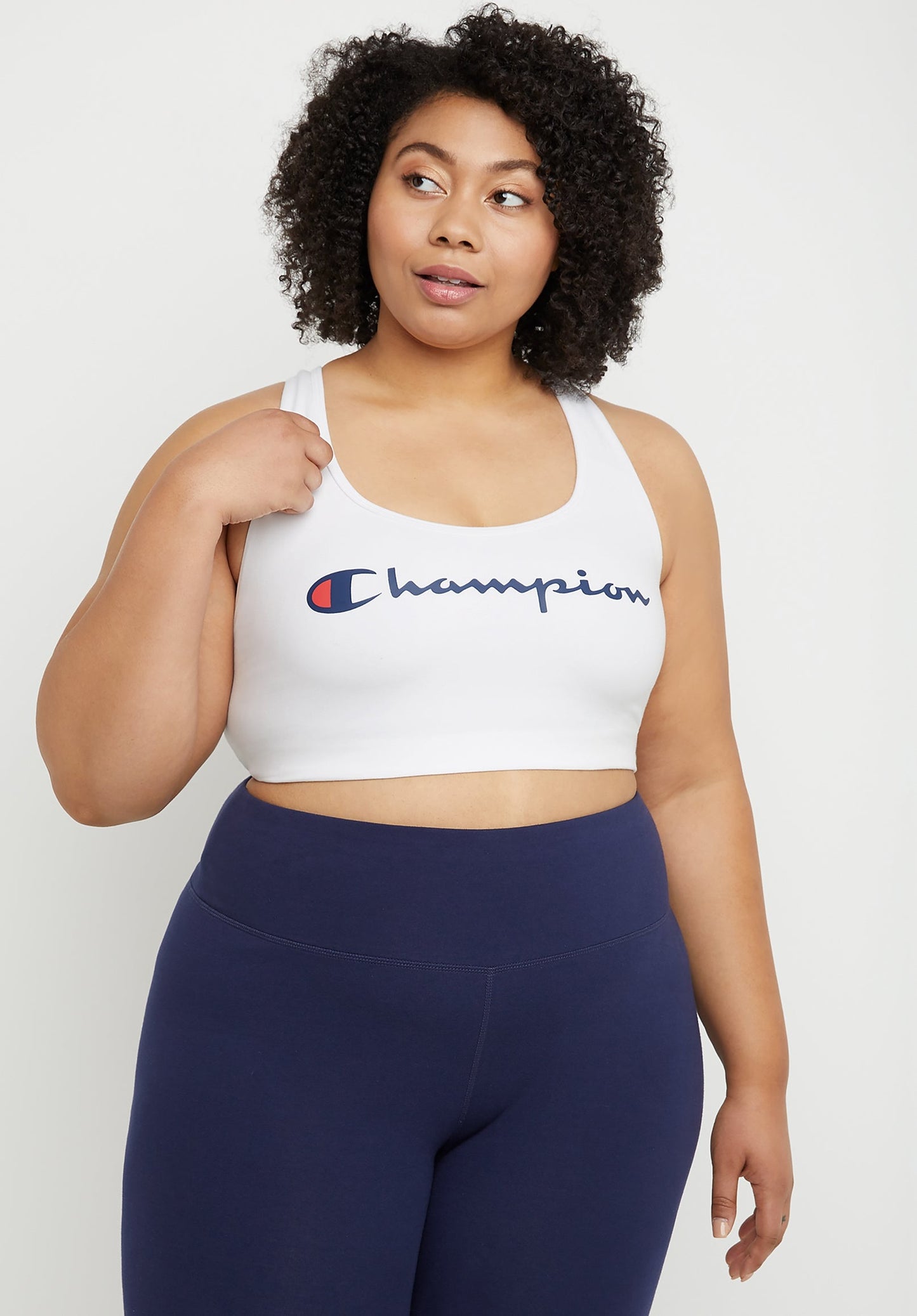 Sutiã esportivo autêntico Champion feminino, branco, tamanho 1X