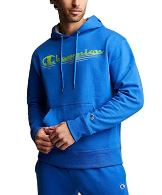 Moletom com capuz Champion Logo Masculino Azul Tamanho Médio