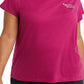 Camiseta feminina Champion com logotipo rosa, tamanho 1X
