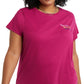Camiseta feminina Champion com logotipo rosa, tamanho 1X