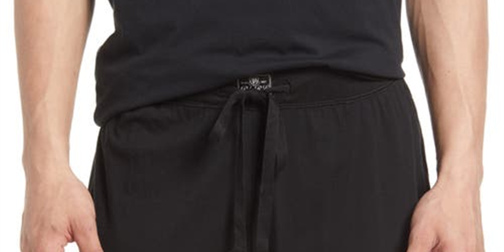 Shorts de pijama masculino Ralph Lauren com logotipo, preto, tamanho médio