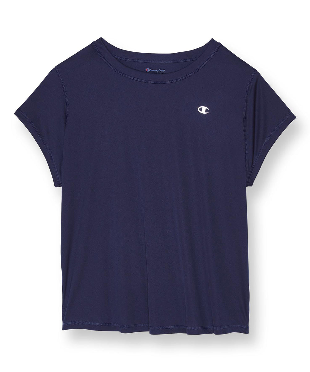 Camiseta esportiva clássica feminina Champion Athletic, azul, tamanho 1X