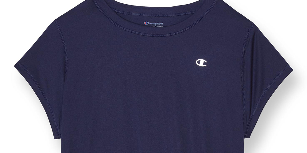 Camiseta esportiva clássica feminina Champion Athletic, azul, tamanho 1X