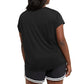 Camiseta esportiva clássica feminina Champion, preta, tamanho 3X