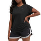 Camiseta esportiva clássica feminina Champion, preta, tamanho 3X