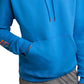 Moletom com capuz Champion Powerblend Standard Fit com estampa de logotipo e capuz masculino, azul, tamanho grande