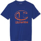 Camiseta Champion Masculina Classic Standard Fit Logo Graphic Azul Tamanho P