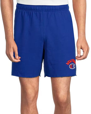 Champion Men's Powerblend Standard Fit Logo Print 7 Fleece Shorts Azul Tamanho XXL