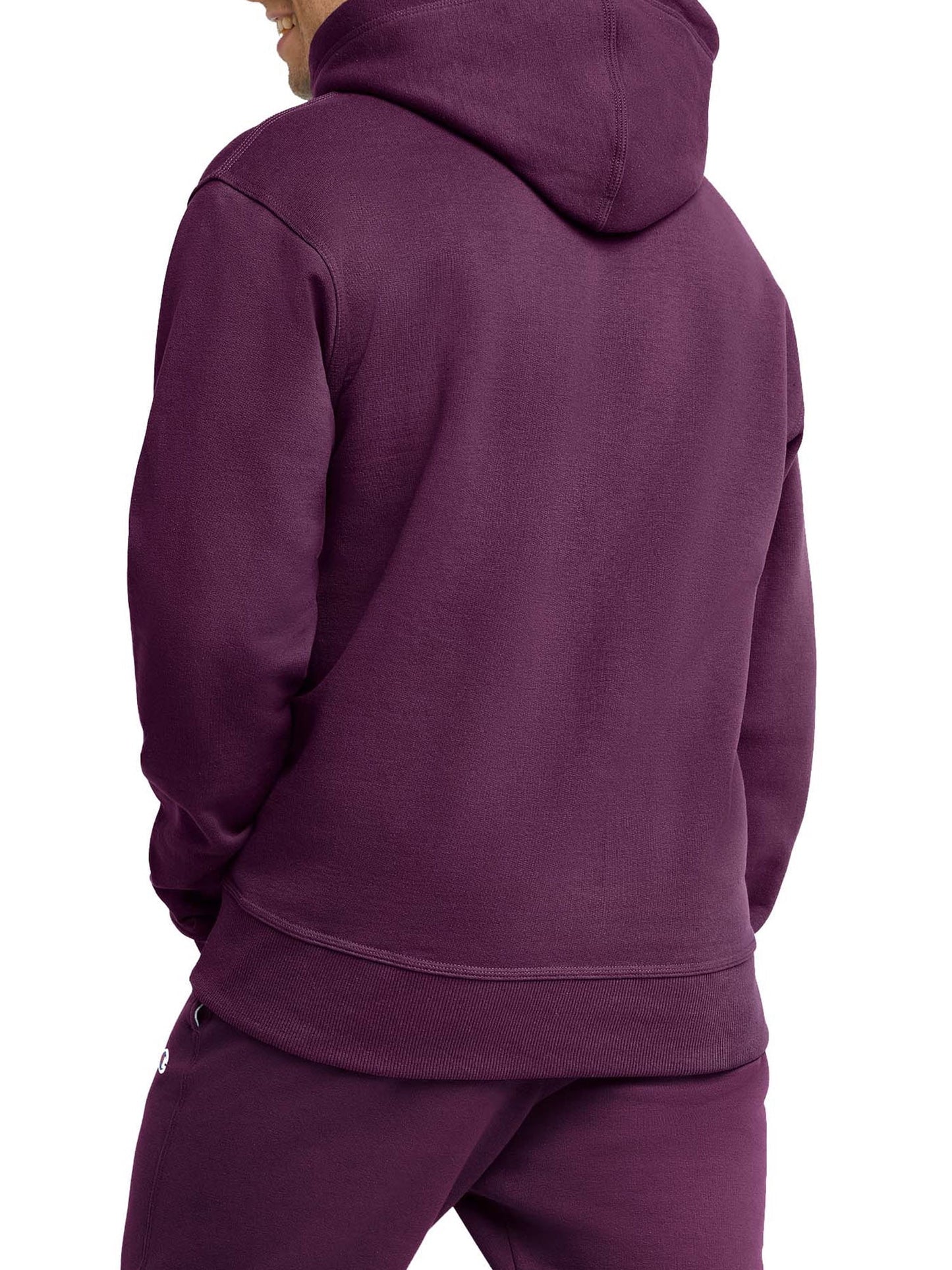 Moletom com capuz Champion Powerblend Graphic Masculino Roxo Tamanho Grande