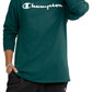 Camiseta Champion Classic Graphic Manga Longa Masculina Verde Tamanho Médio