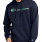 Moletom com capuz Champion Powerblend Logo Graphic Masculino Azul Tamanho Grande