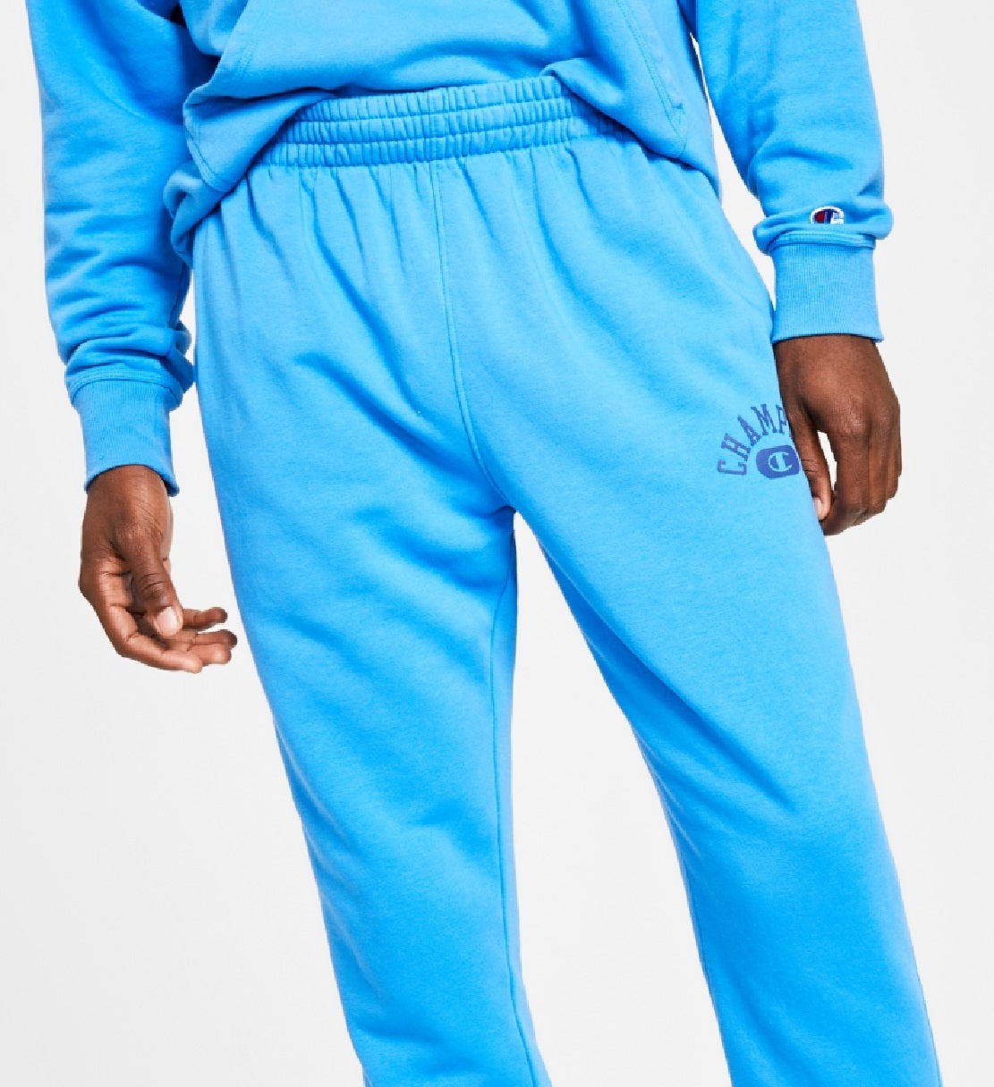 Calça jogger Champion Vintage Wash Varsity Masculina Azul Tamanho X-G