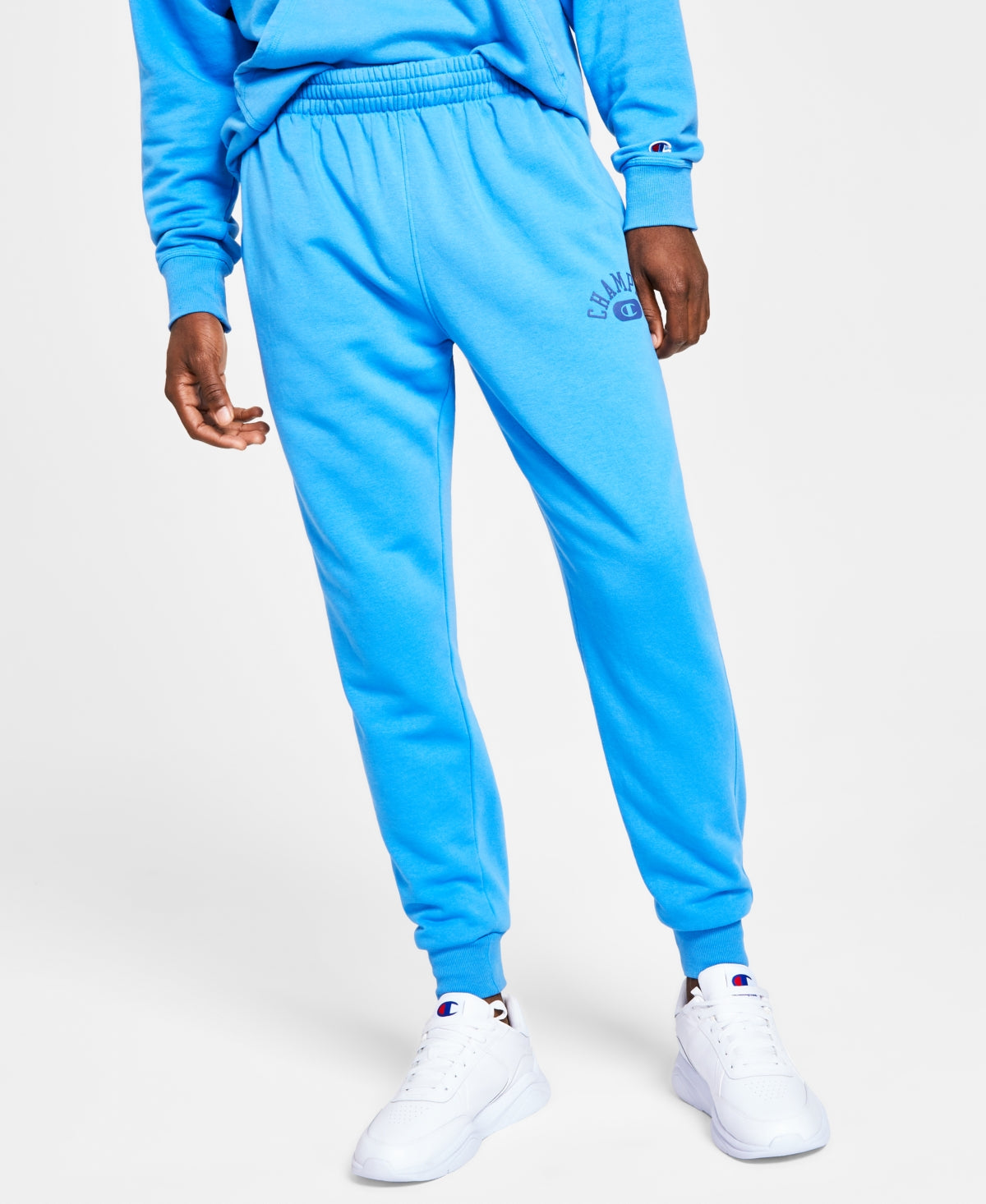 Calça jogger Champion Vintage Wash Varsity Masculina Azul Tamanho X-G