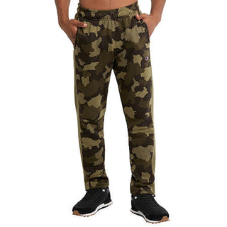 Calça de moletom Champion Masculina com estampa de lã e cordão, verde, tamanho grande