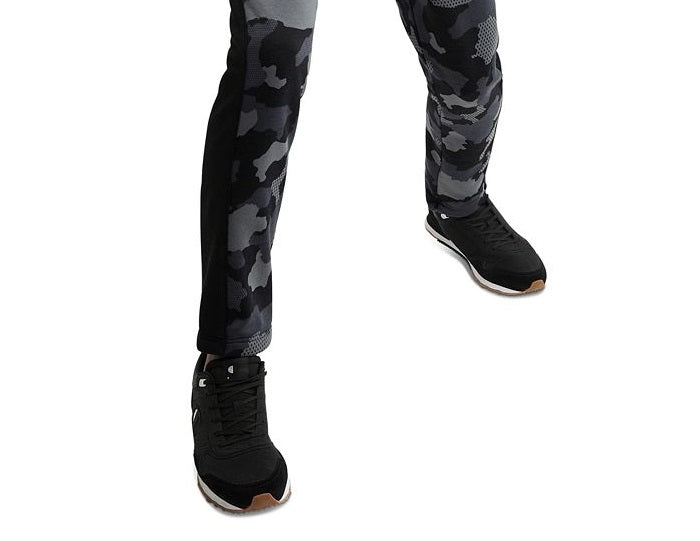 Calça de moletom Champion Urban Pursuits Camo Pattern Fleece com cordão, cinza, tamanho extragrande
