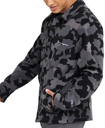 Jaqueta Champion Explorer Fleece Camuflada Masculina Cinza Tamanho G
