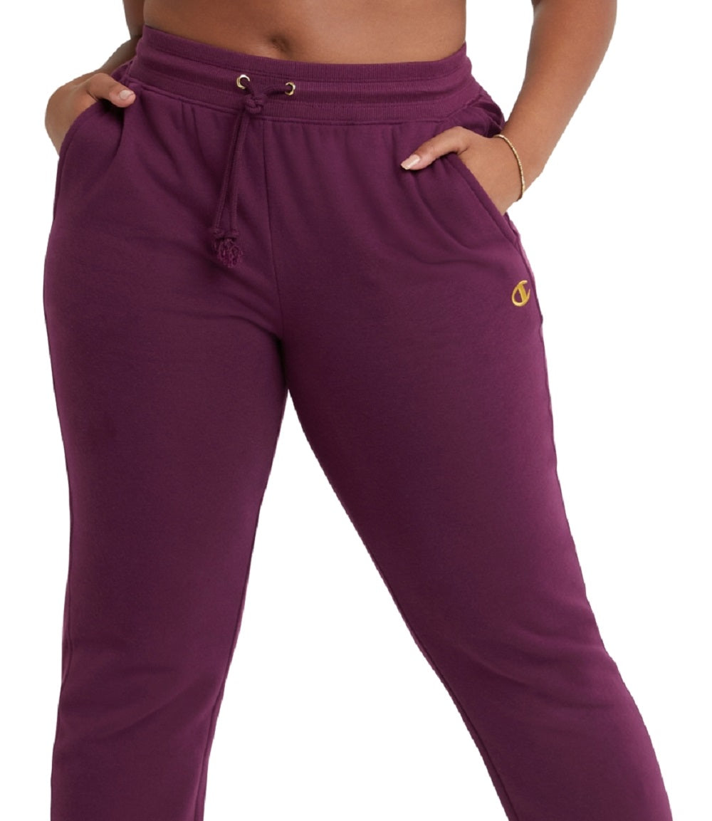 Calça jogger feminina Champion Velour Blocked Roxa Tamanho X-S