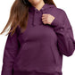 Moletom com capuz Champion Powerblend Fleece feminino, roxo, tamanho X-S
