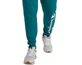 Calça de moletom Champion Powerblend Graphic Fleece Masculina Verde Tamanho XX-G