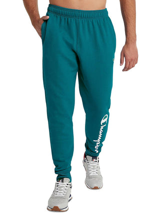 Calça de moletom Champion Powerblend Graphic Fleece Masculina Verde Tamanho XX-G