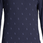 Camisa de pijama térmica masculina Ralph Lauren em malha waffle estampada, azul, tamanho médio