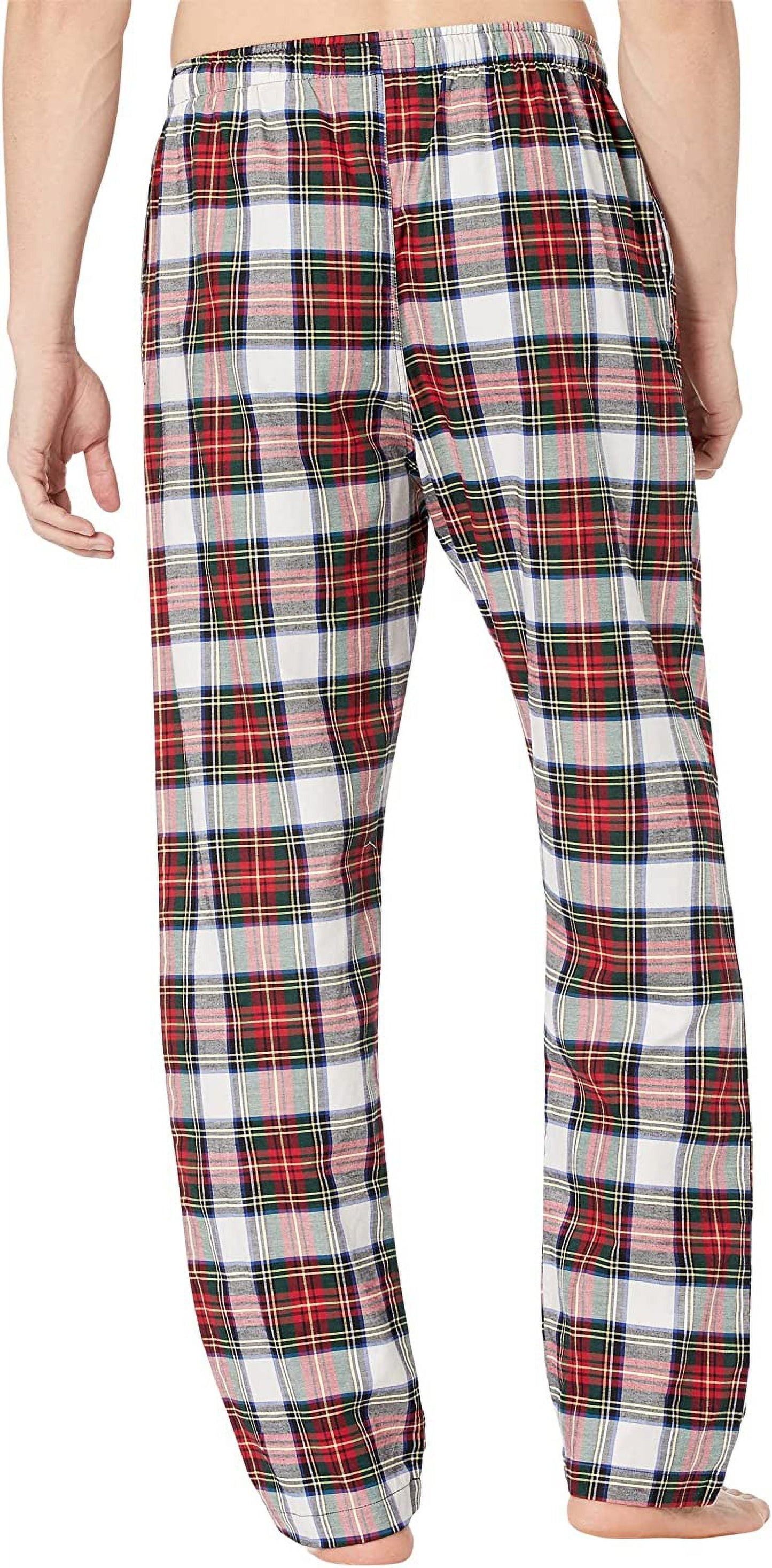 Calça de pijama clássica de flanela masculina Ralph Lauren, pijama vermelho, tamanho médio