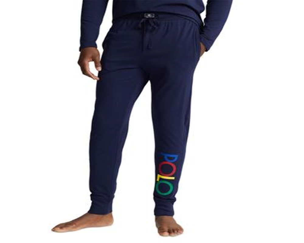 Calça de moletom slim masculina Ralph Lauren azul tamanho extragrande