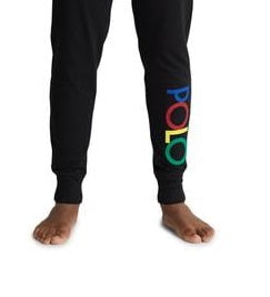 Calça de moletom slim masculina Ralph Lauren preta tamanho extragrande