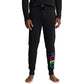 Calça de moletom slim masculina Ralph Lauren preta tamanho extragrande