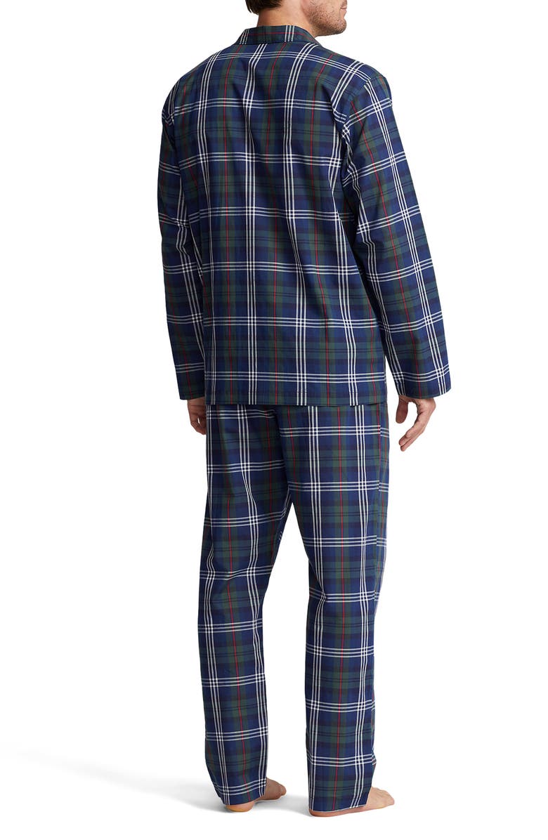 Pijama Ralph Lauren Masculino Xadrez Algodão Tecido Azul Tamanho Grande