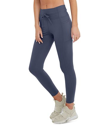 Leggings femininas Champion Soft Touch com cordão, azul, tamanho médio
