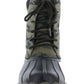 Botas de pato camufladas vintage masculinas à prova de intempéries, sapatos verdes, tamanho 8M