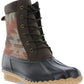 Botas de pato camufladas vintage masculinas à prova de intempéries, sapatos marrons, tamanho 11 M