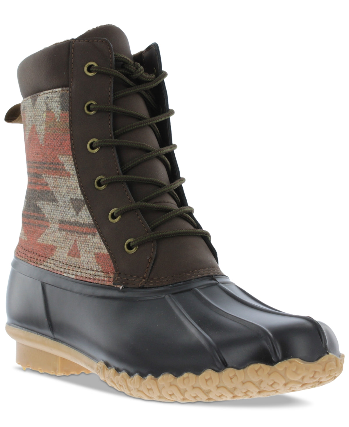 Botas de pato camufladas vintage masculinas à prova de intempéries, sapatos marrons, tamanho 11 M